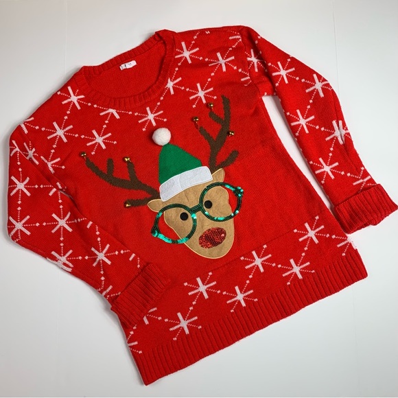 Ardène Rudolph Jingling Christmas Sweater Large - Picture 1 of 3